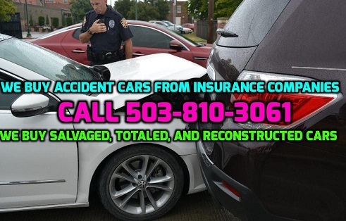 cash for insurance accident salvaged wrecked totaled reconstructed cars trucks vans cash for cars