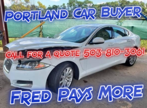 Fred Buys Cars in Portland like this White Wrecked BMW